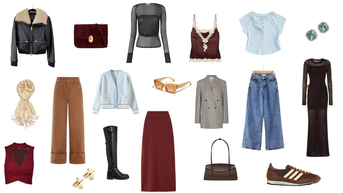 Cut-out example fall capsule wardrobe