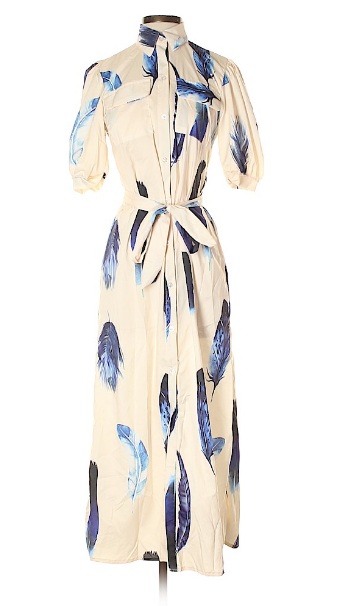 White and blue midi dress for fourth of july