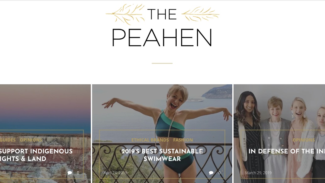 The Peahen Sustainable Style Blog Feature