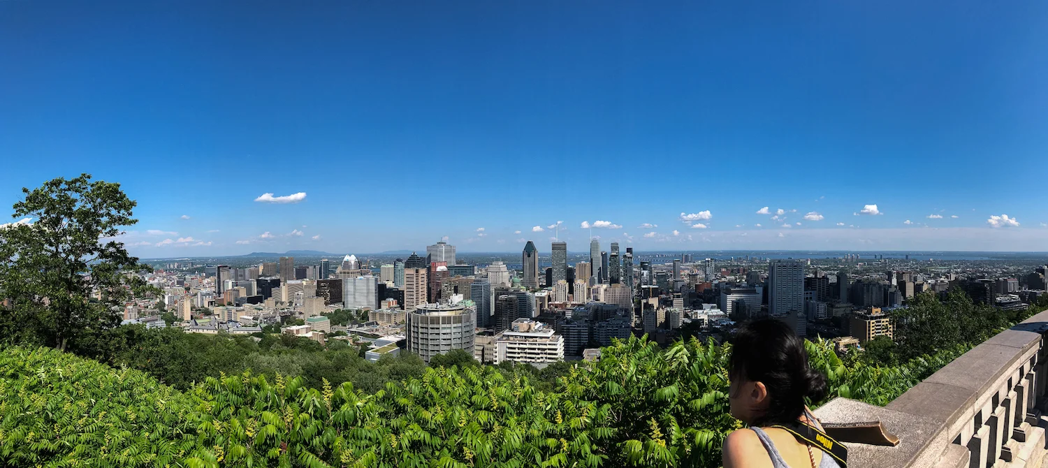 Montreal skyline from Mont Royal Park