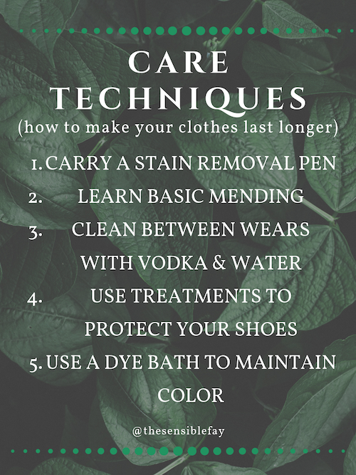 care techniques for making your clothes last longer graphic