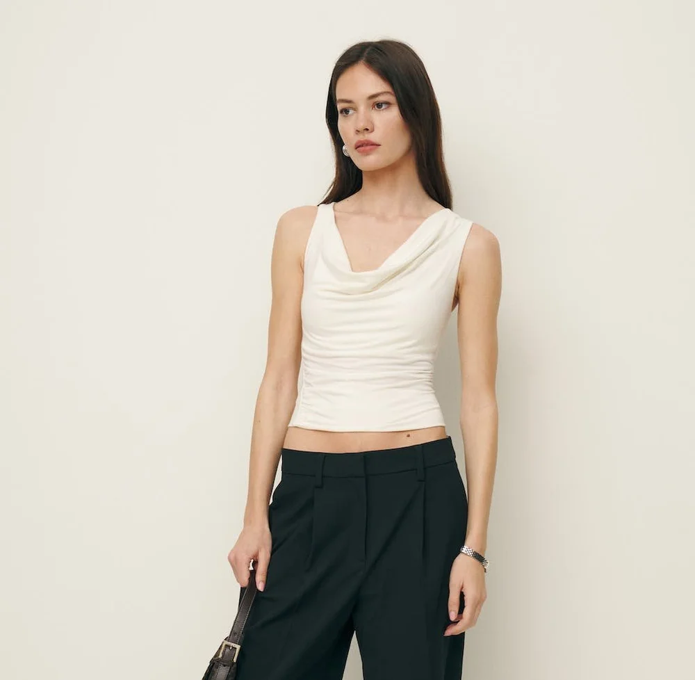 White Cowl Top - $98.00