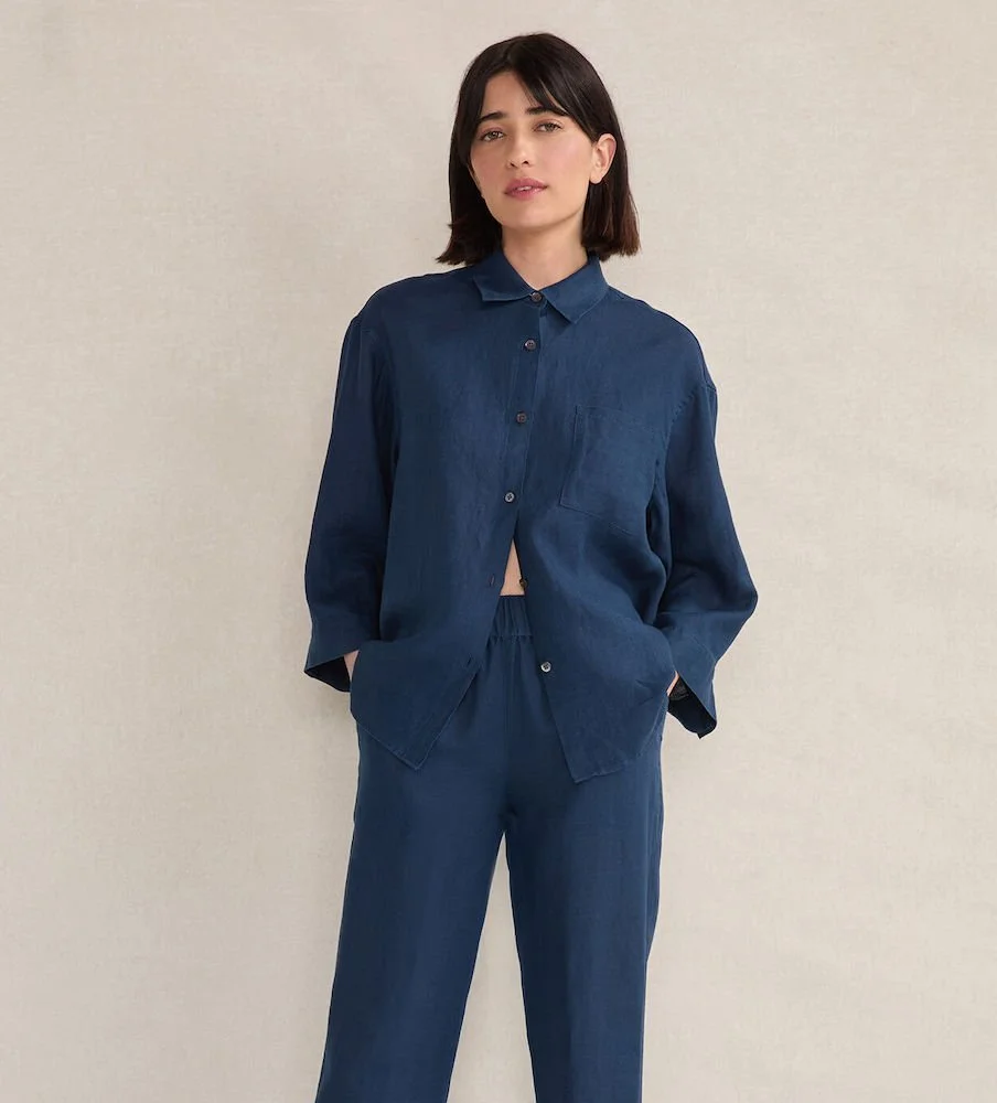 Blue Linen Shirt - $118.00