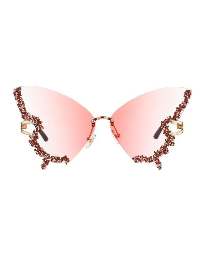 Diamond Butterfly Sunglasses - $13.77