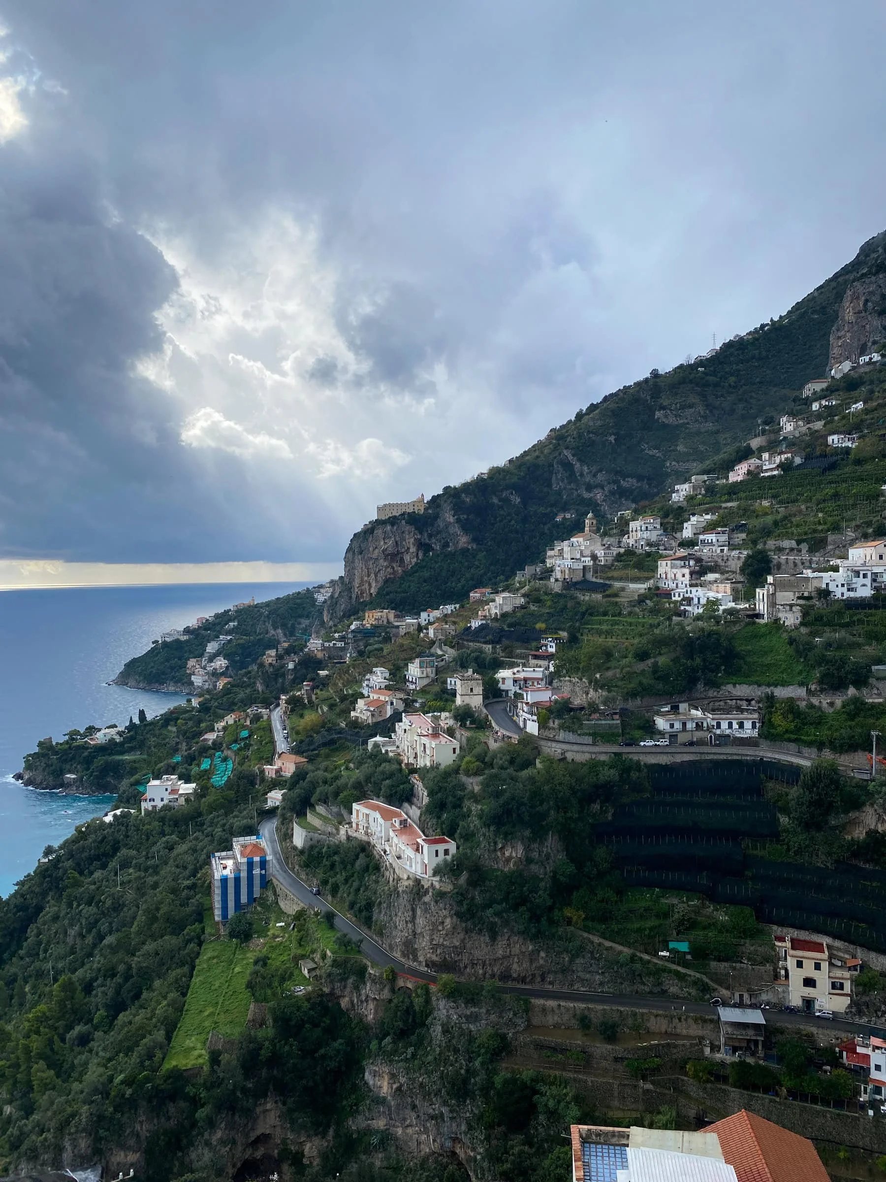 View of Amalfi from the terrace