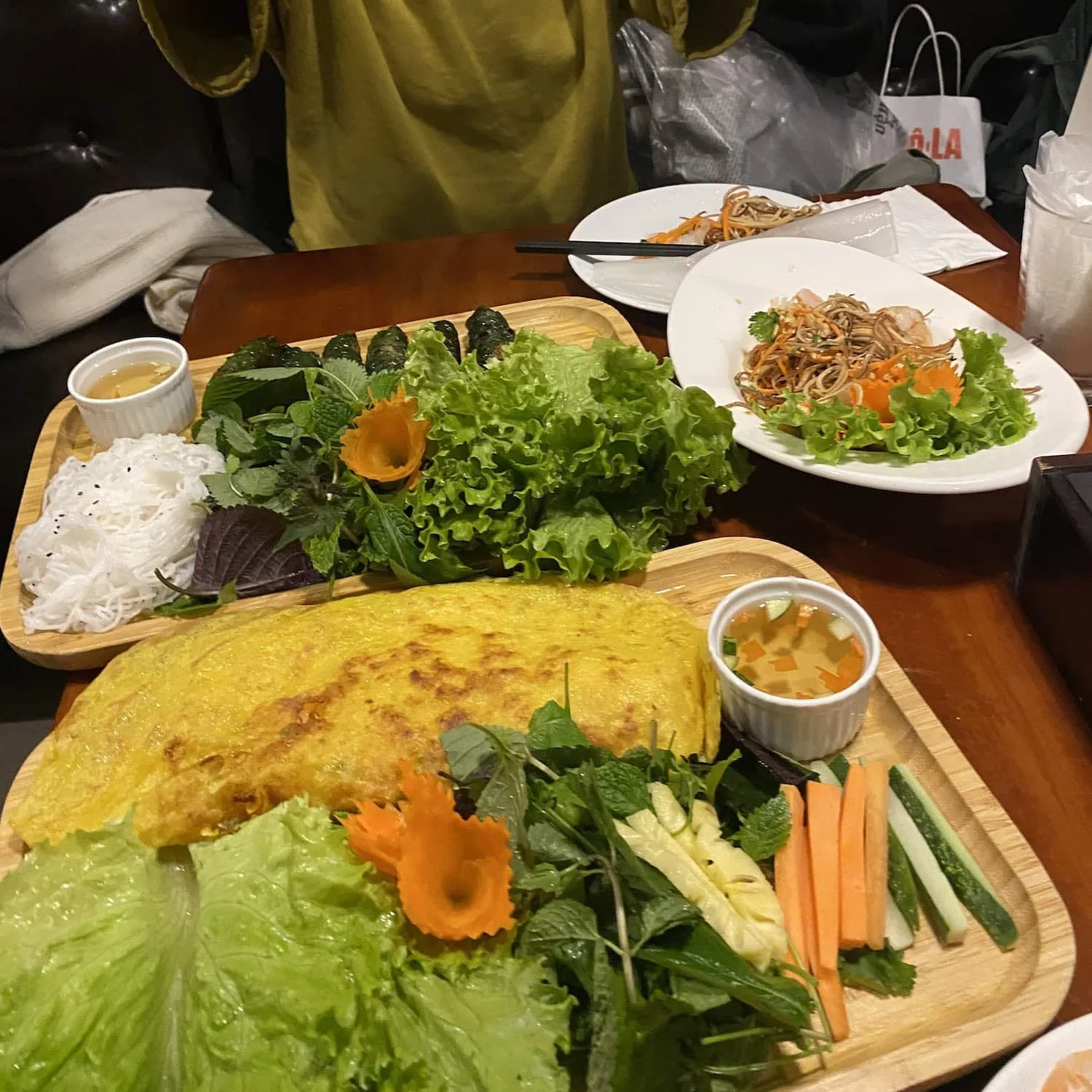 Banh Xeo at a restaurant in Hanoi.