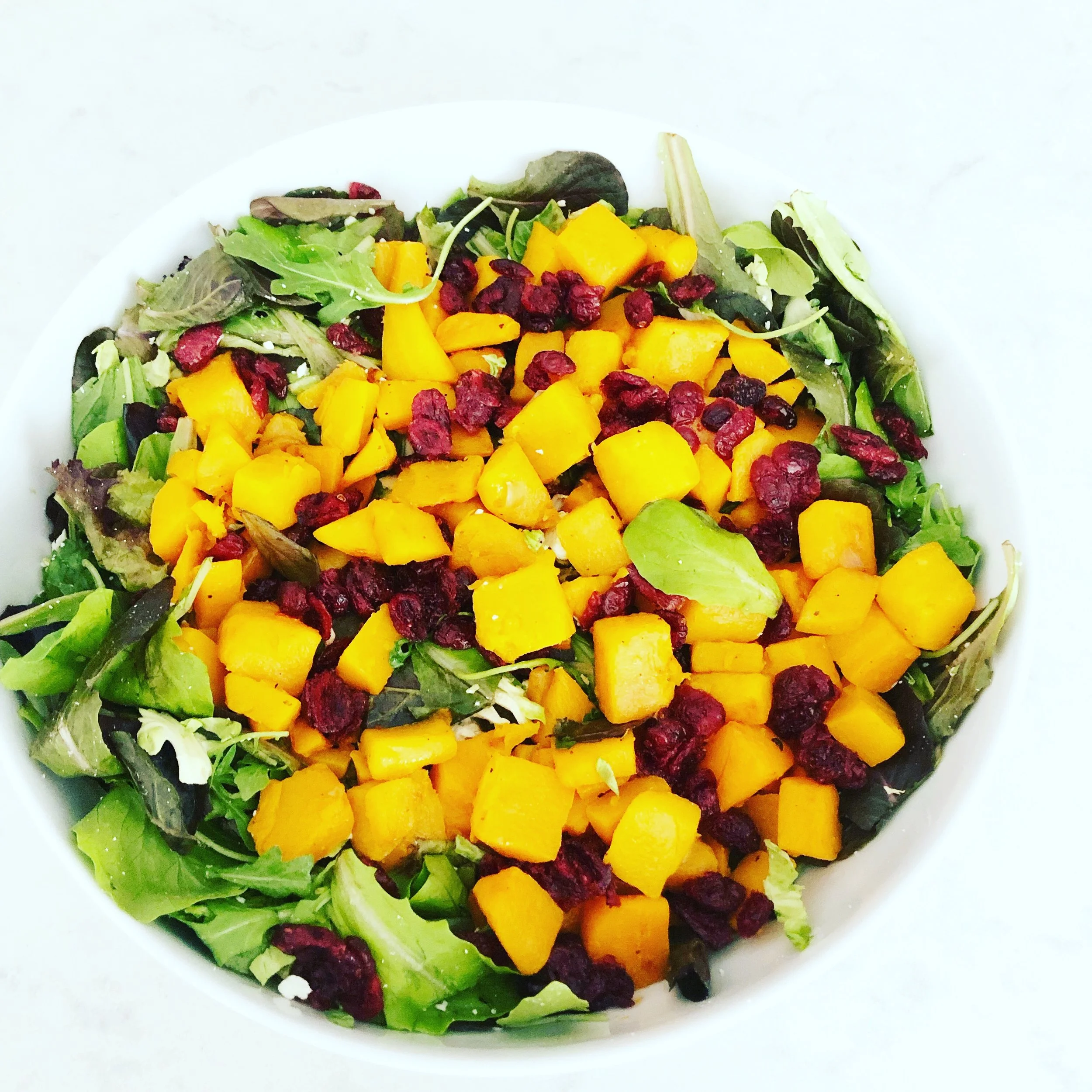 Harvest Salad with Butternut Squash, Pecans and Apple Salad with Apple Cider Vinaigrette