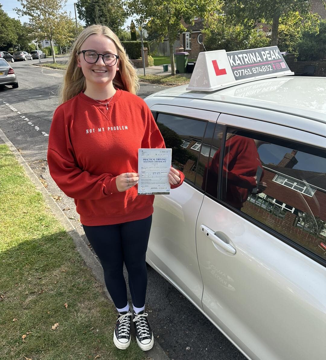 Huge congratulations to Izzy on a brilliant drive resulting in her first time driving test pass! 🥳🎉 Well done Izzy, I&rsquo;ve really enjoyed your lessons it&rsquo;s been a pleasure getting to know you! Wishing you all the best, give me a wave on t