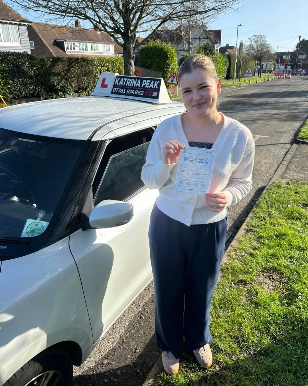 Congratulations Mia, a great drive around sunny Folkestone this morning resulting in your very well deserved first time pass! 😎 I&rsquo;ll miss your lessons but very much look forward to seeing you on the road! Well done Mia! 🥳🎉🚙🚗 #learntodrive 