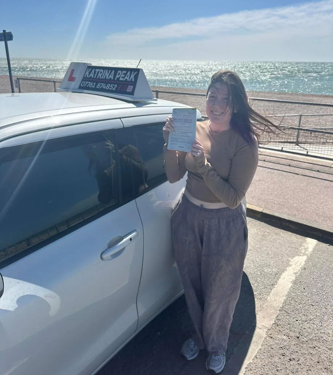 Congratulations Emily, amazing driving this morning rewarding you with your throughly well deserved driving test pass! It&rsquo;s been lovely getting to know you and I&rsquo;m so proud how you overcame those nerves to achieve your success! Enjoy your