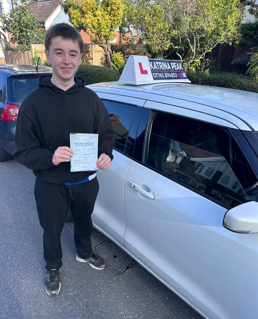 Congratulations Charlie, fantastic driving this morning resulting in your thoroughly well deserved first time driving test pass! I&rsquo;ve loved teaching you and especially all our chats about Man Utd! 😆 Wishing you every success, see you on the ro