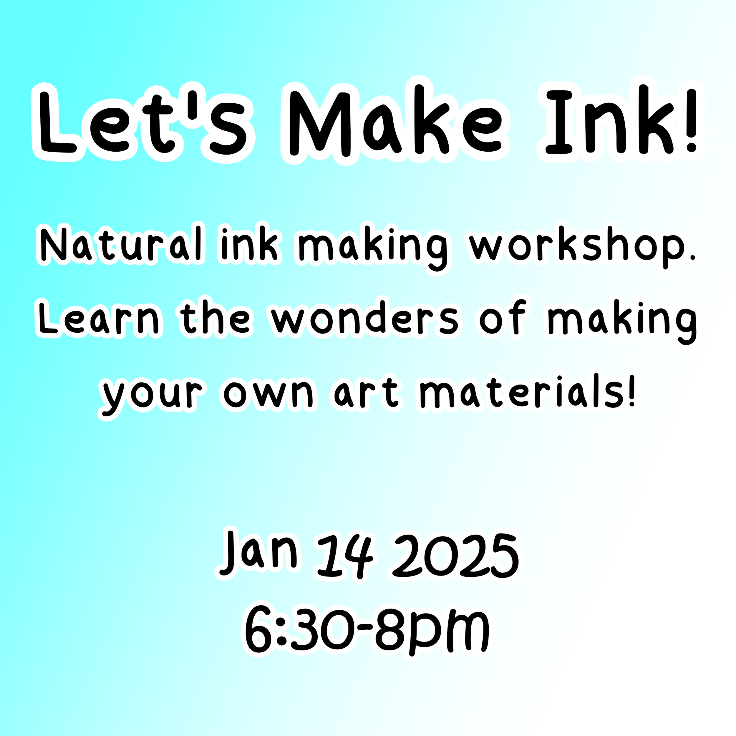 Natural Ink making workshop