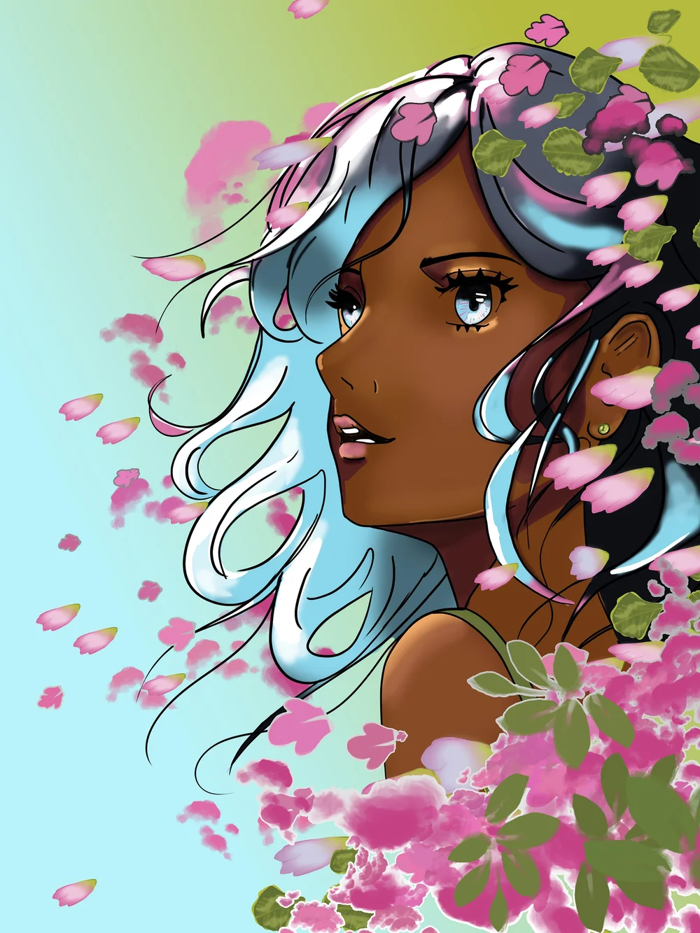 Floaty Flowers — Haille Dockery, image size:1000x1333