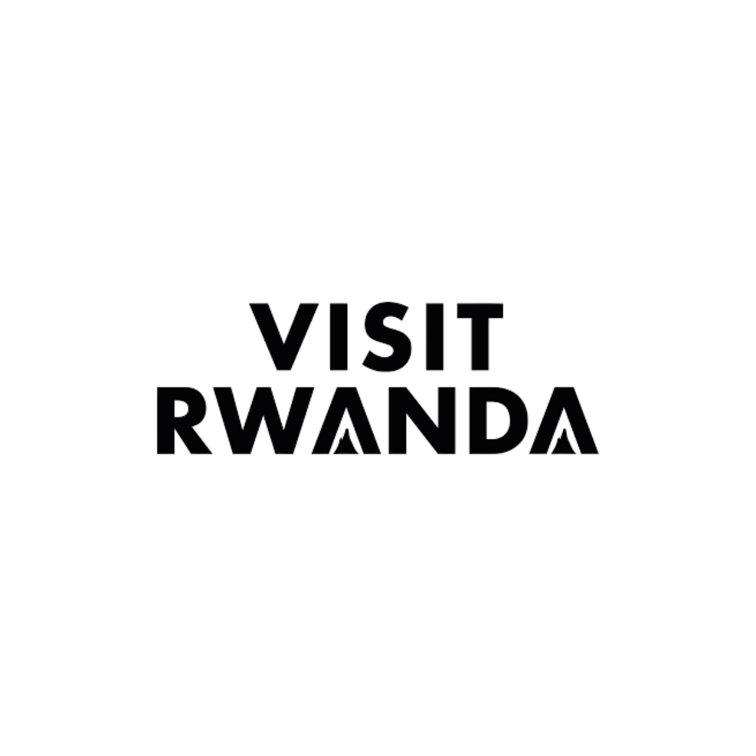 Black background with white text that says "Visit Rwanda".