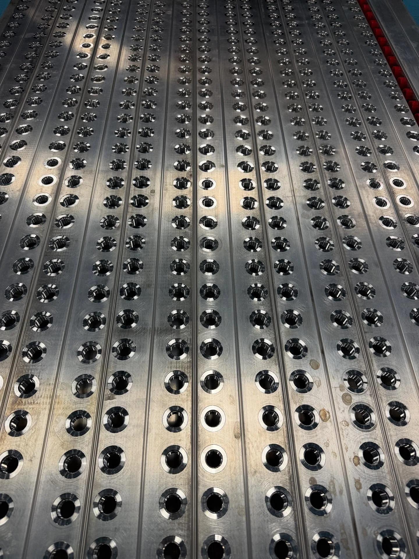 Hole-y moly! This part&rsquo;s got so many threads, it should start its own Reddit. Thanks @alliedmachine for your port tools and thread mills!