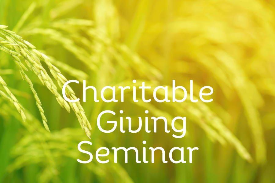 Luncheon seminar on charitable giving 