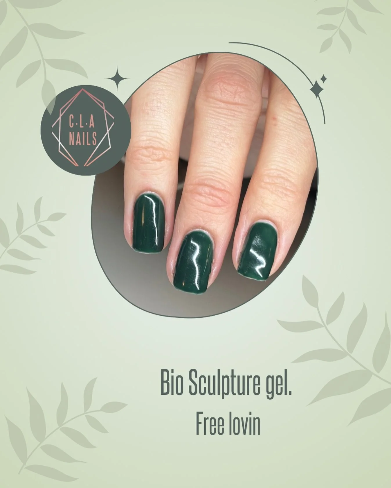 Are you ready to switch up your dark nail colour! 
Why not give a gorgeous dark green a go, it&rsquo;s perfect for this time of year. 
#clanails #biosculpturenails #clevedonnails