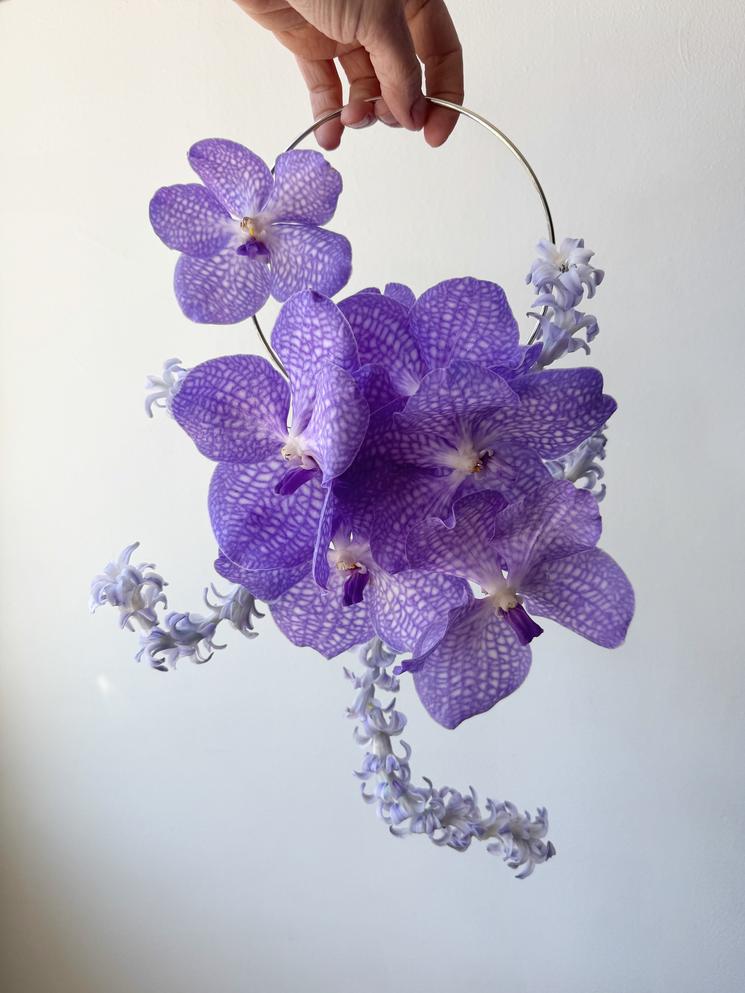 Had a ball creating this delicate accessory with the most psychedelic vanda orchids for one of our dear clients&rsquo; wedding day!  Flowers will forever blow my mind.