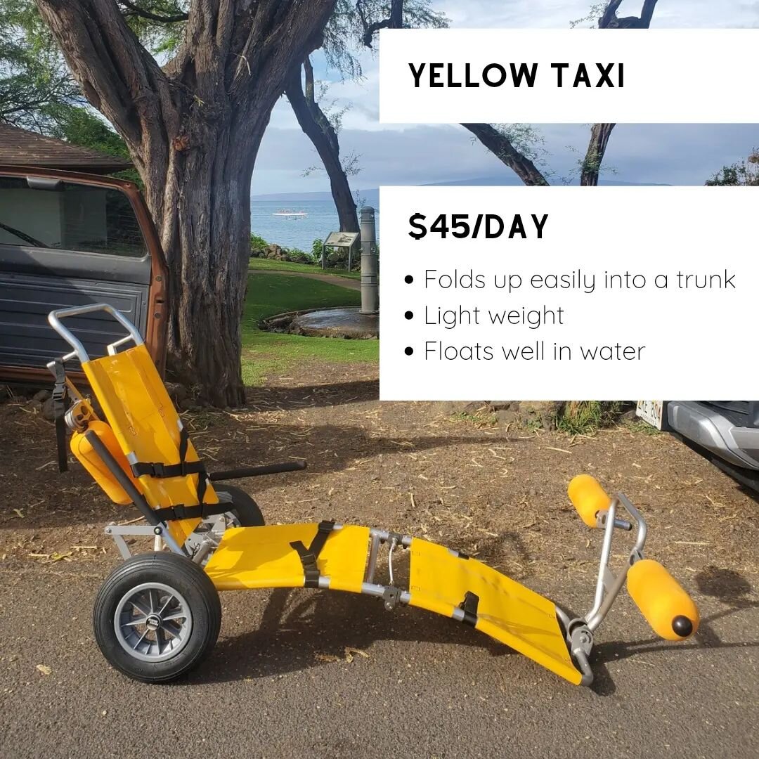 Did you know that we have a small rental fleet of well loved beach wheelchairs, ramps &amp; @beachtraxsd ? When you rent from us, the profit goes directly to the community and our mission to make #Maui more accessible. Check these out. Shoot us an em