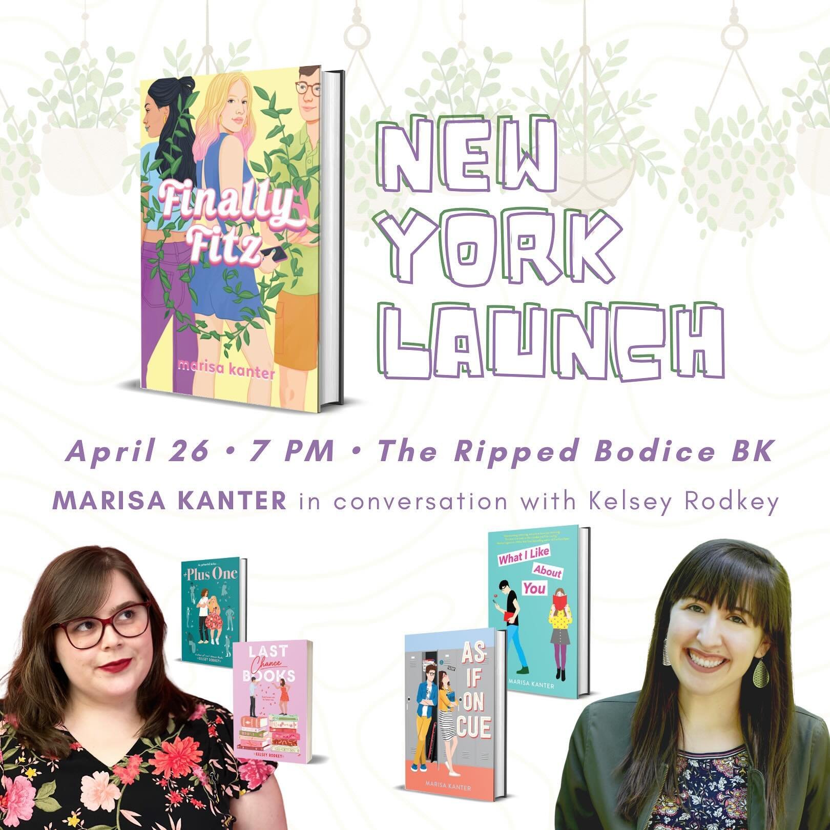 ONE WEEK FROM TODAY! 
 
I hope you&rsquo;ll grab a ticket to @marisakanter&rsquo;s (and my??) event next Friday, April 26, at 7 PM in the lovely @therippedbodice Brooklyn store! Each ticket includes a purchase of Marisa&rsquo;s phenomenal FINALLY FIT