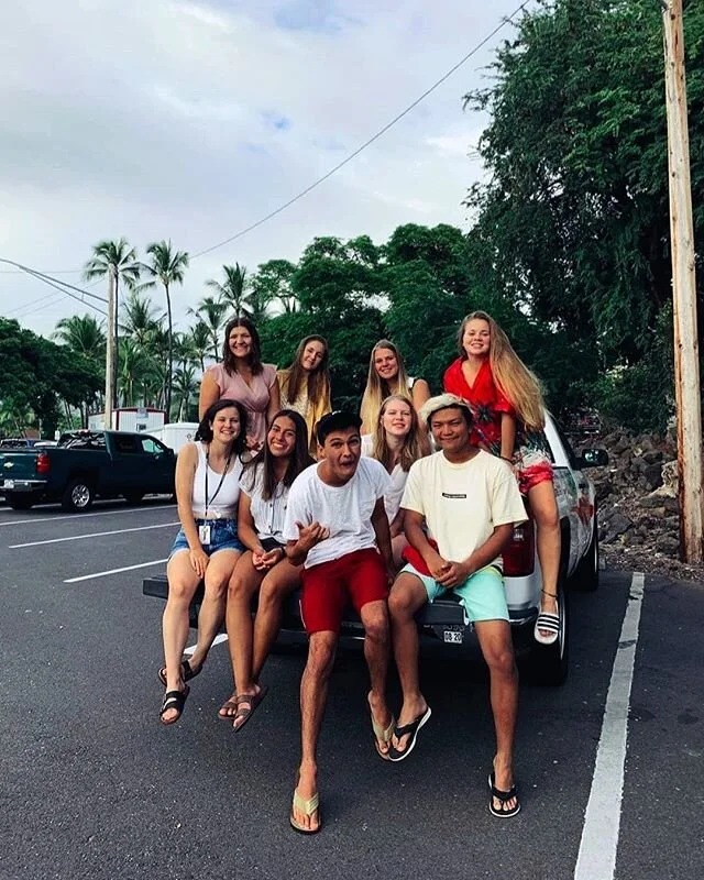 Hawaii has been pretty neat. I fought a starfish yesterday and lost. That's why I'm training to take him on again with the help of the 8 personal trainers pictured here. Revenge will be sweet. #DeathToTheStarfish