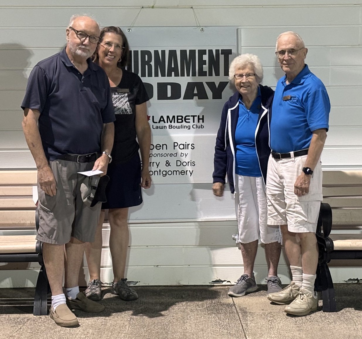 1st: Bill Pow &amp; Shelley Sanderson, with Doris &amp; Barry Montgomery