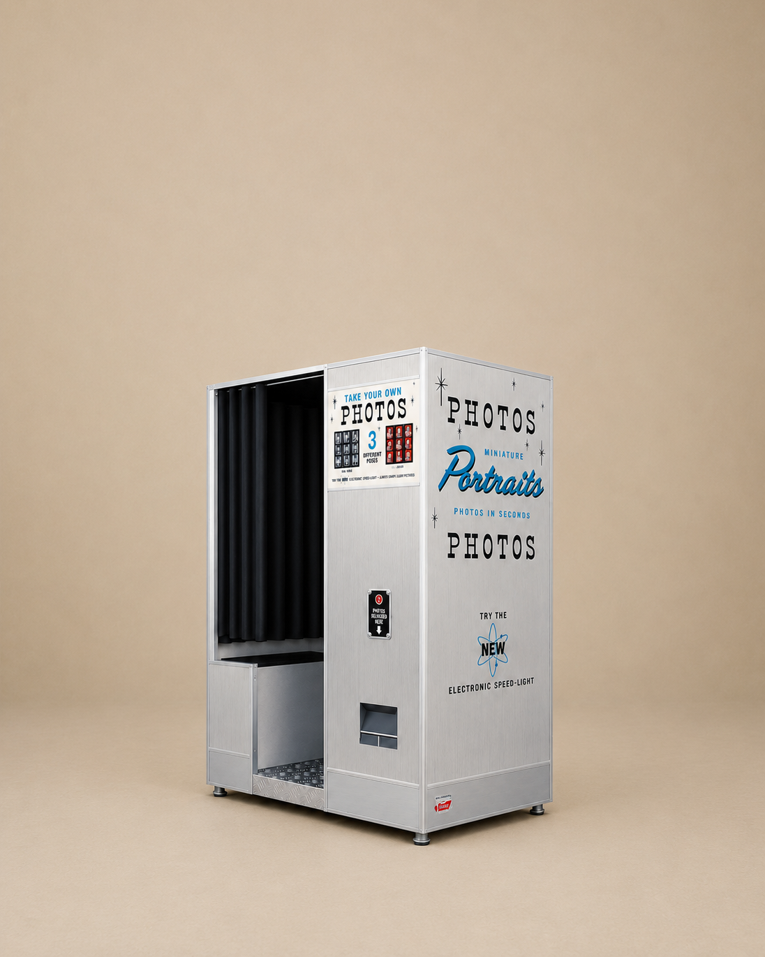 Model 13 Retro photo booth on a light background