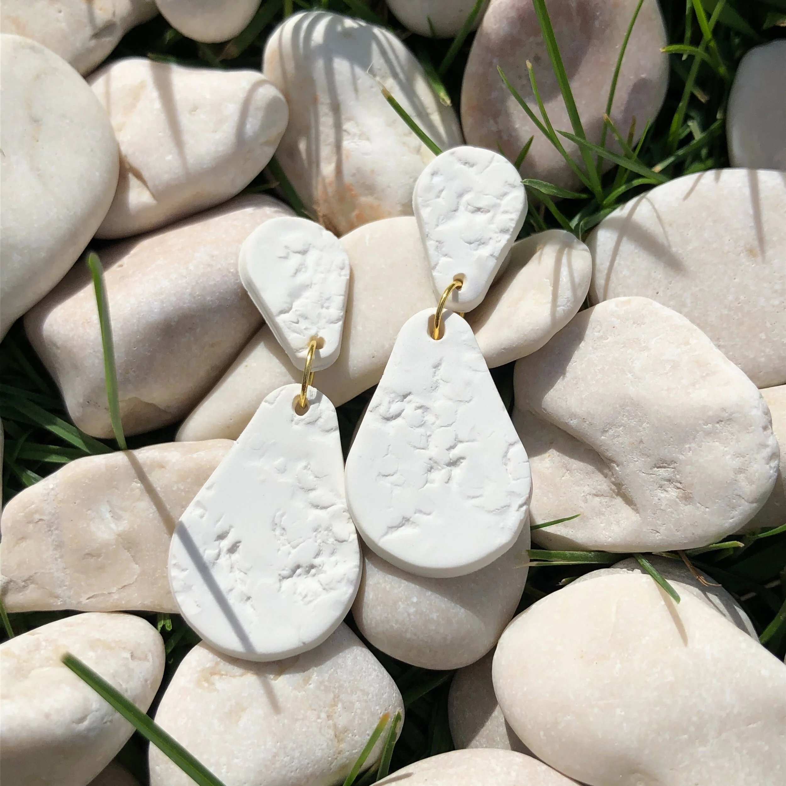 Stone Textured Teardrop Studs-A.jpg