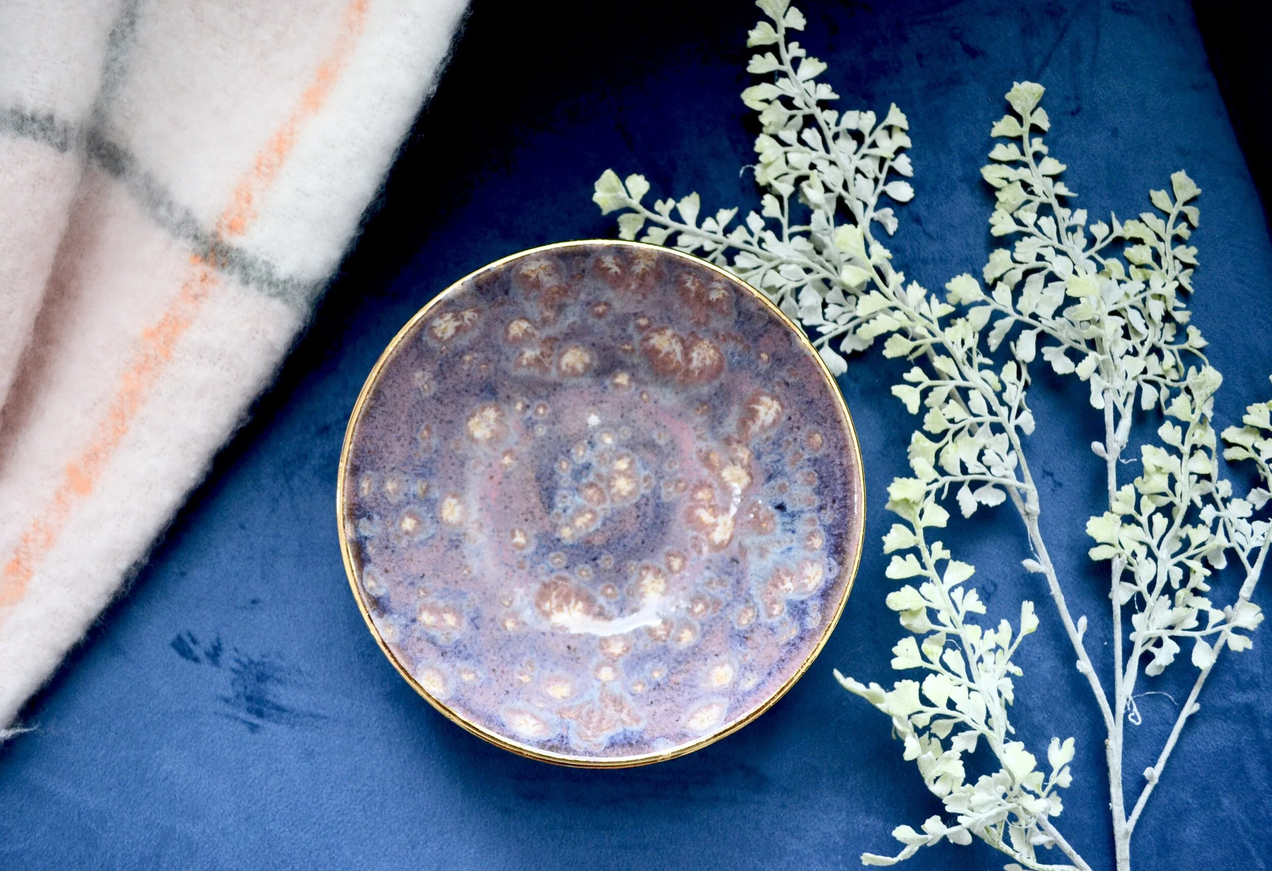 SOLD OUT-Purple Blooms Bowl