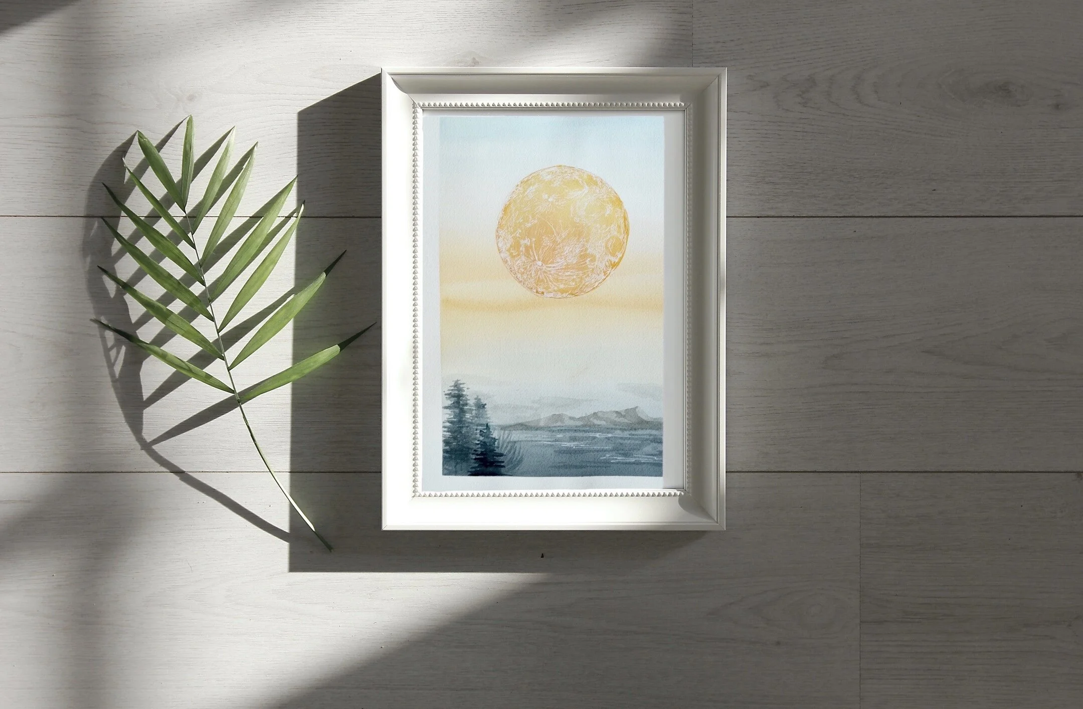 Sunset Moon Painting