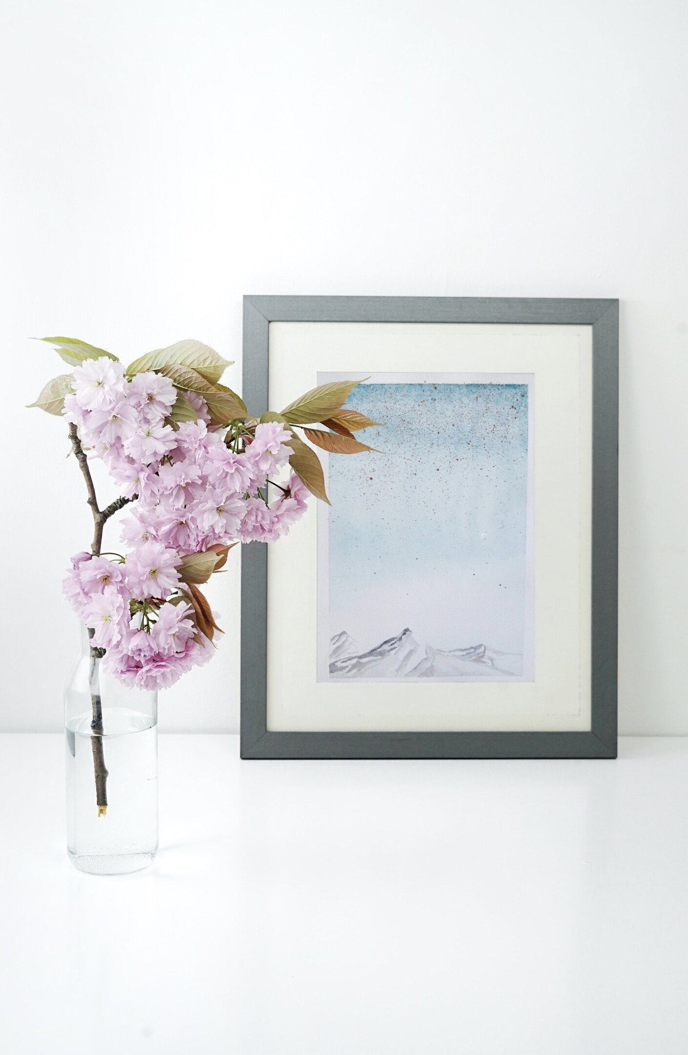 Foggy Mountains Painting