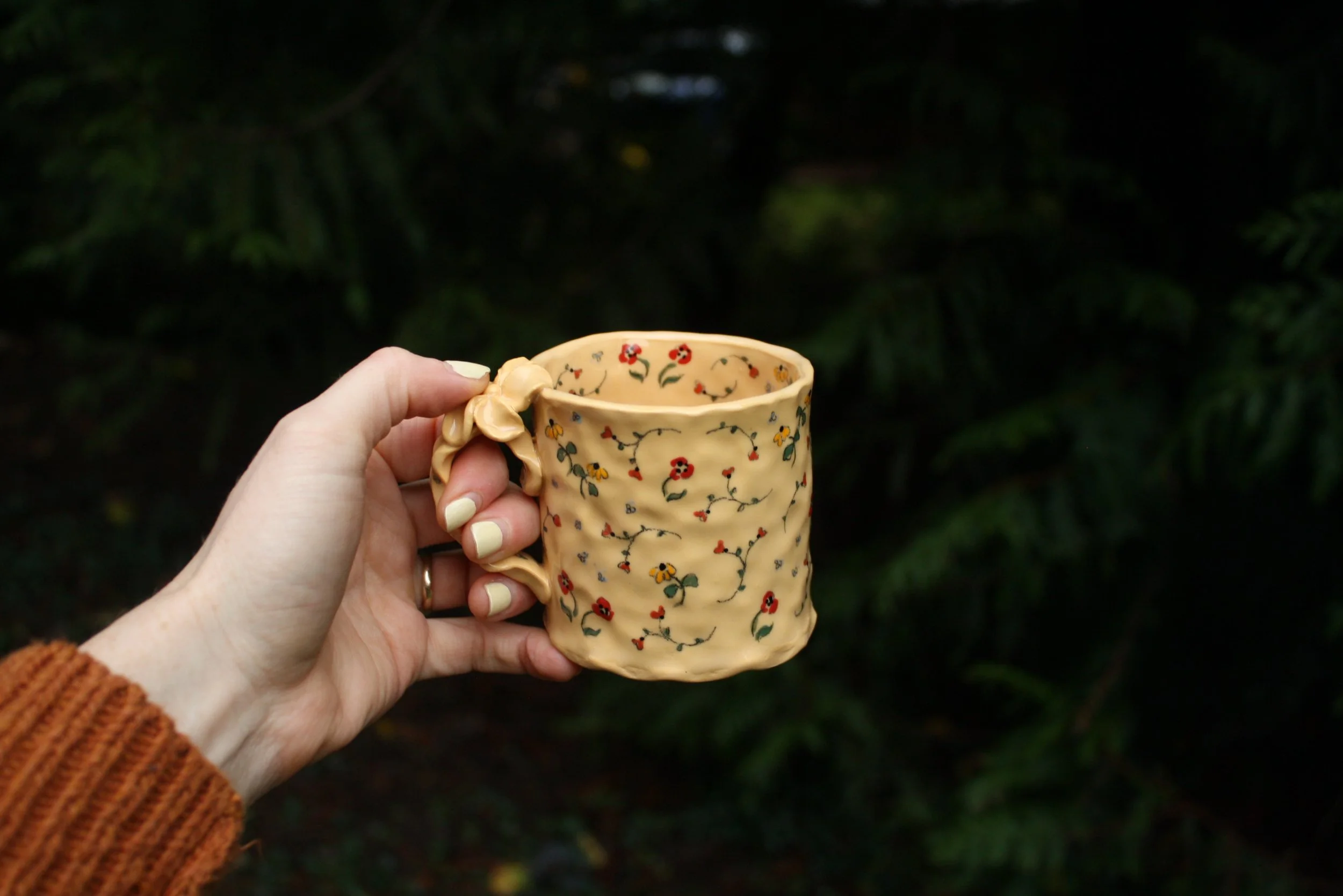 Secret Garden Marigold Mug 6 oz