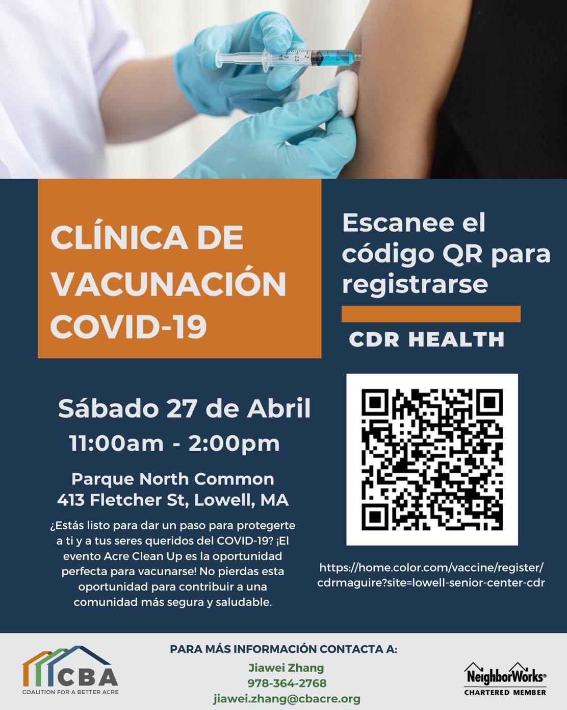 Are you ready to take a step towards protecting yourself and your loved ones from COVID-19? 

The Acre Clean Up event is the perfect opportunity to get vaccinated! 

Don't miss out on this chance to make a difference and contribute towards a safer an