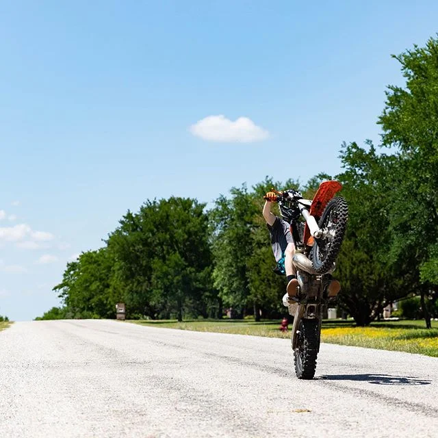 Riding willies in the street #12oclock #wheelie #motocross