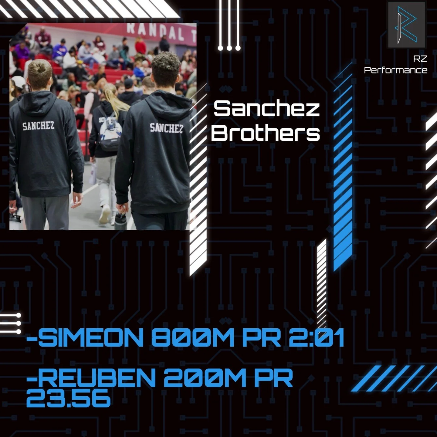 The Sanchez brothers @reuben_sanchez17 and @simeon_sanchez08 for getting after it again this weekend in the Arkansas High School Invite. Simeon took over 1 sec off his 800 and Reuben took of .8 in his 200. Those might seem like small numbers but this