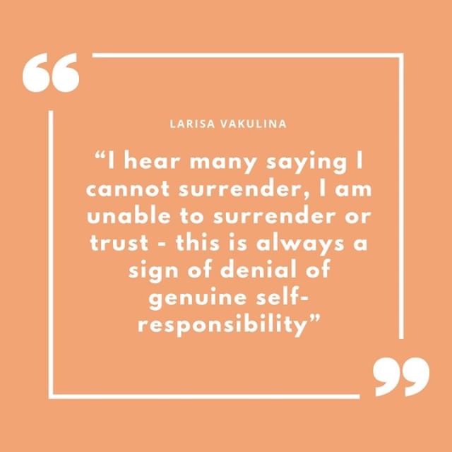 &quot;Surrender&quot; what does that actually mean?. It means letting go of your need to control, and giving over to the higher powers. As we are source, we have infinite source within. To willingly deliver up or give over to a higher imperative. Den