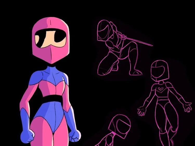 Personaggio disegnato del corso Body Mechanics 2D