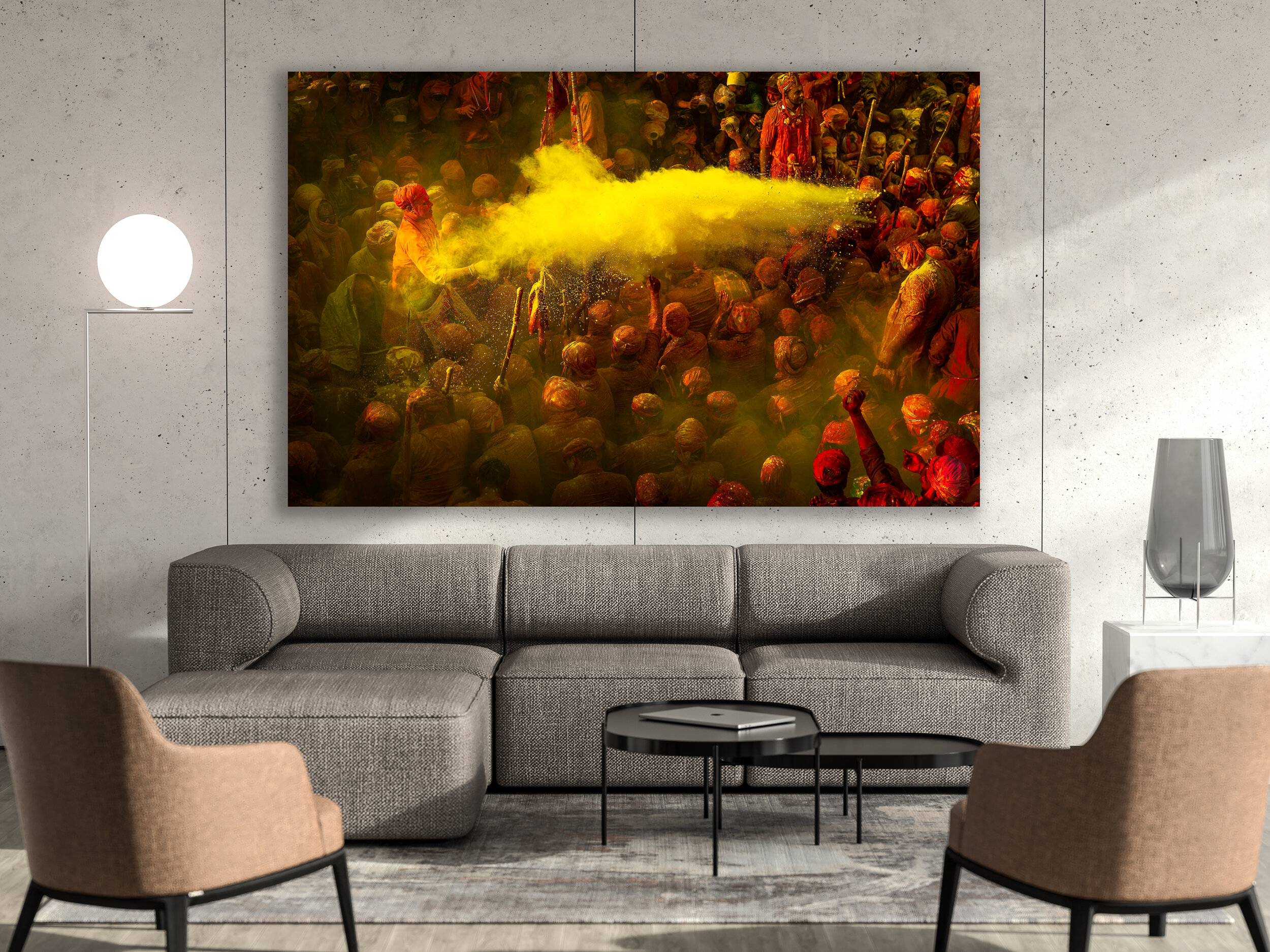 Holi festival in India Fine art Print by Prathamesh Dixit