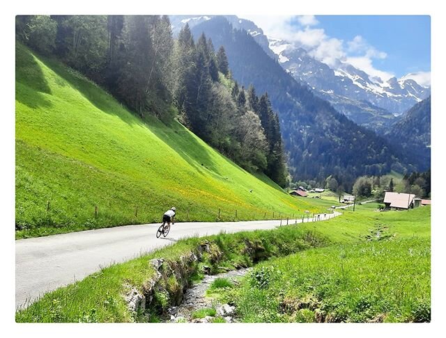 A wonderful day for a ride to Champ&eacute;ry with the @velopunks crew. Beautiful climbs, alpine meadows, accidental gravel, and open coffee shops, just perfect. Legs are feeling it now after my first longer ride of the season.
.
.
.
.
.
.
#cyclingsw