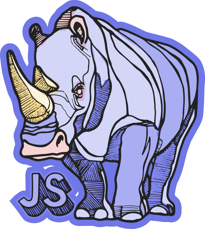 Stylized illustration of a unicorn with a golden horn, standing with its head lowered and eyes closed, outlined in black with shades of blue and purple.