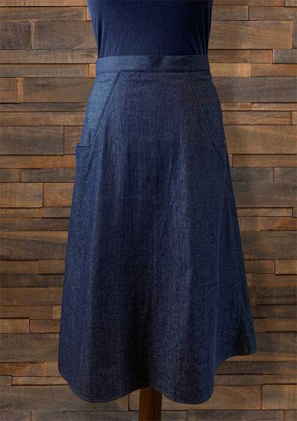 Denim Maxi Skirt Pattern Long Denim Skirt Quilt High Waist