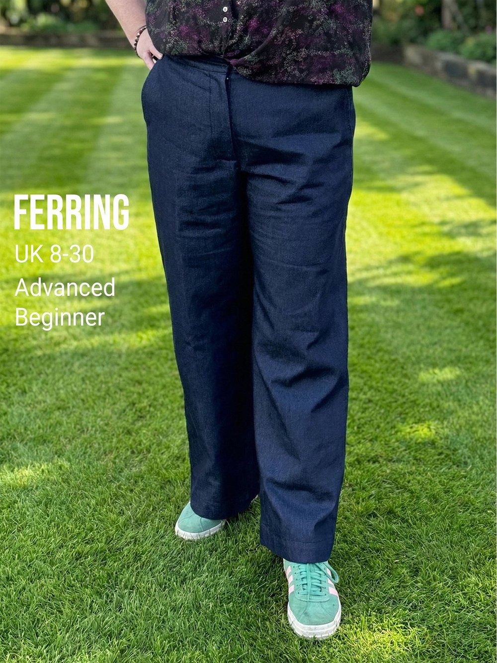 Bramber Trousers Sewing Pattern - Elasticated Waist, Loose Fit, Sizes 6 ...