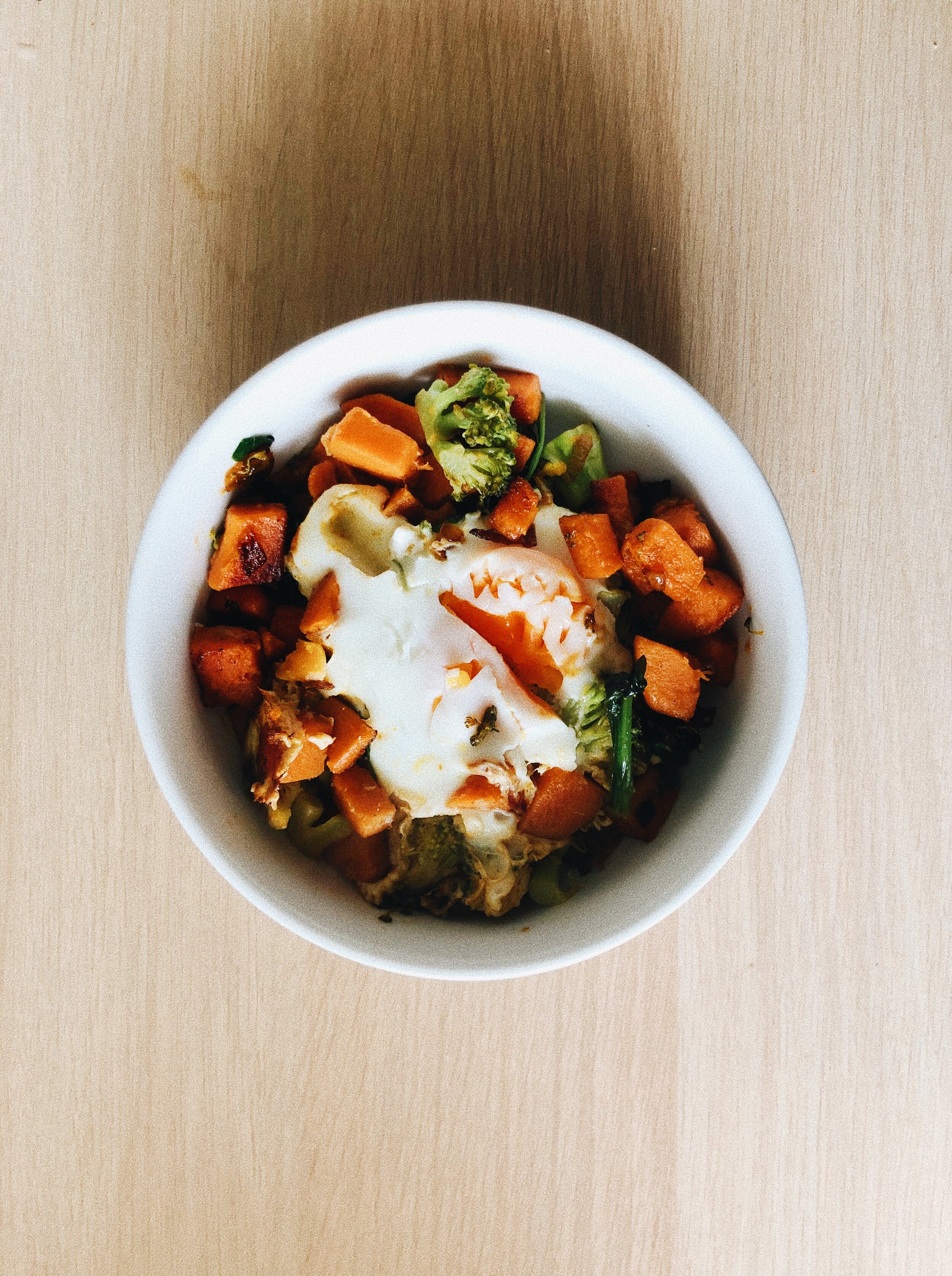 Batata-Doce com Bróculos e Espinafres