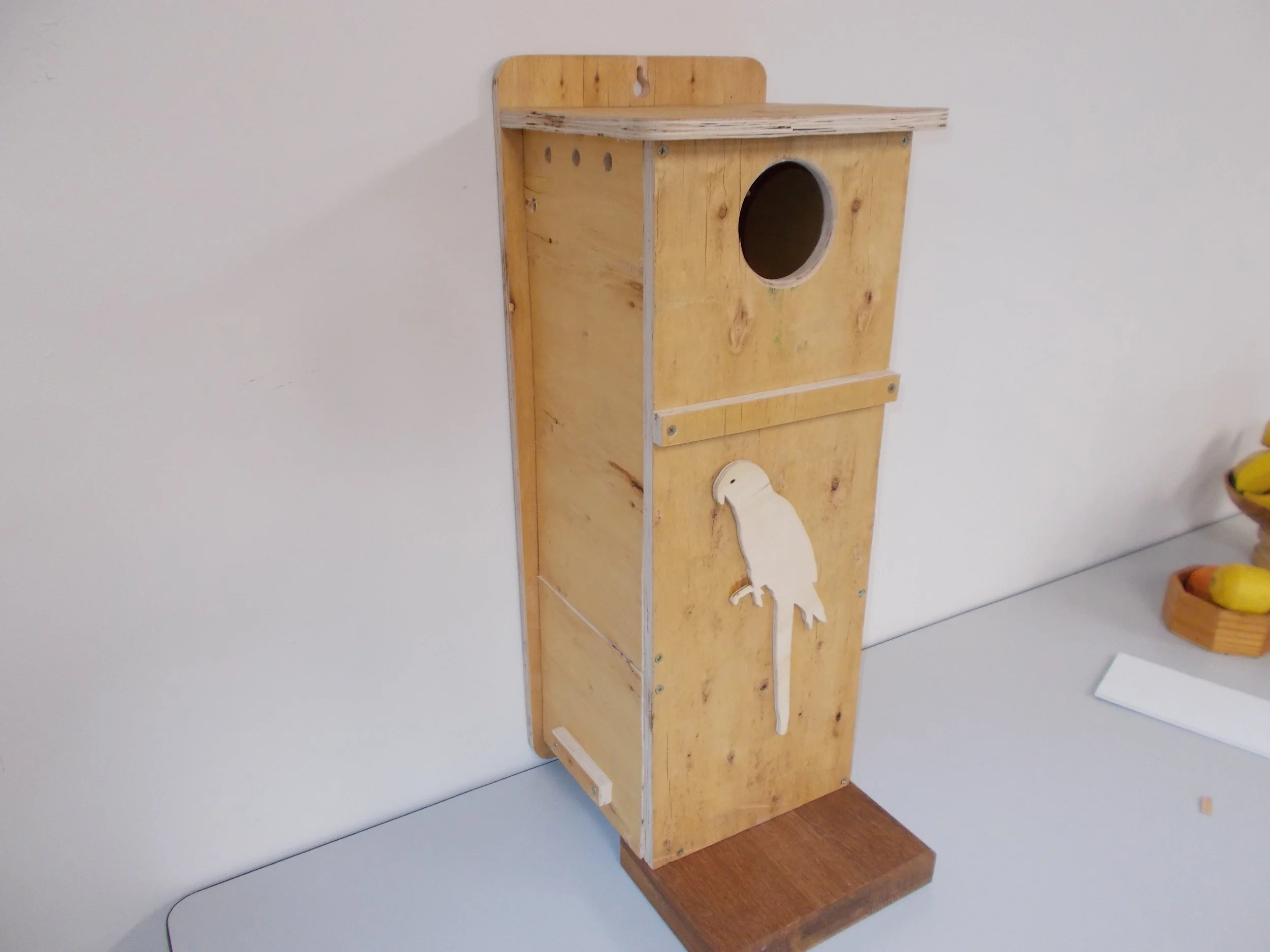 Parrot nest box
