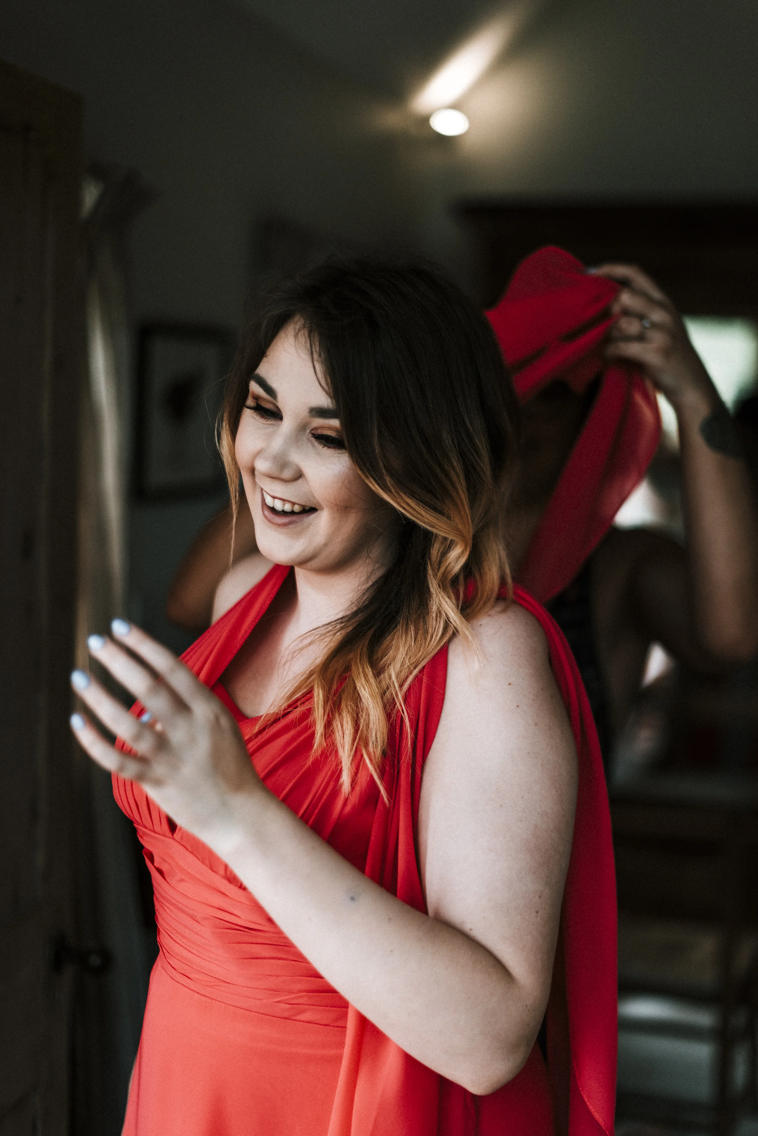 Rustic Wedding Bridesmaid in Dress Gee.jpg