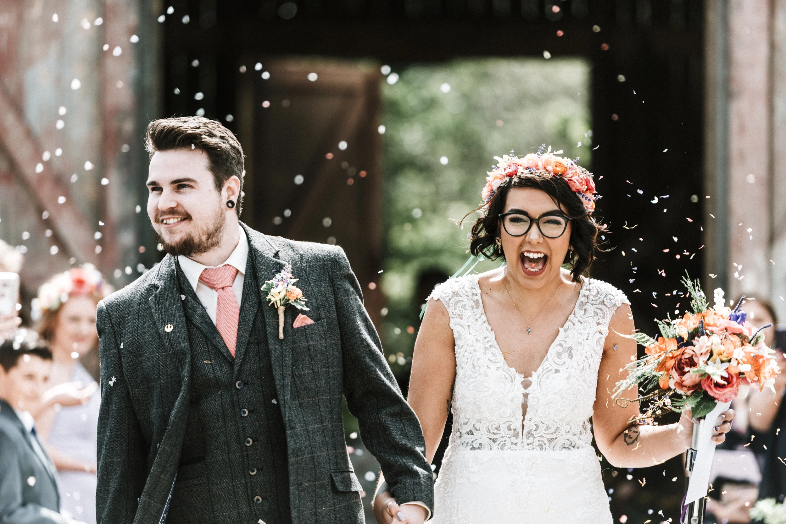 Nancarrow Farm Rustic Wedding Confetti Throwing.jpg