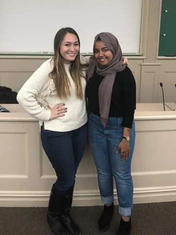 Katie (NYU Law Women) and Rawdah (Hillcrest High School)