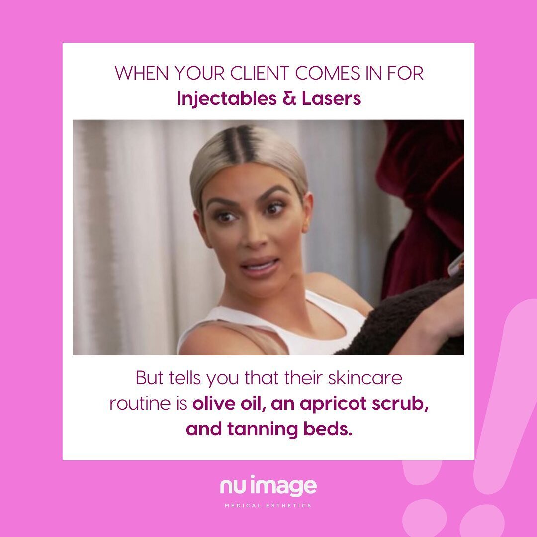 We will just leave this here&hellip;. 🫠😂 

It is important to take care of your skin on a daily basis, not just when you visit our clinic for treatment. 🧖🏽&zwj;♀️ 

Not sure where to start? Book in for a complimentary consultation to chat with on