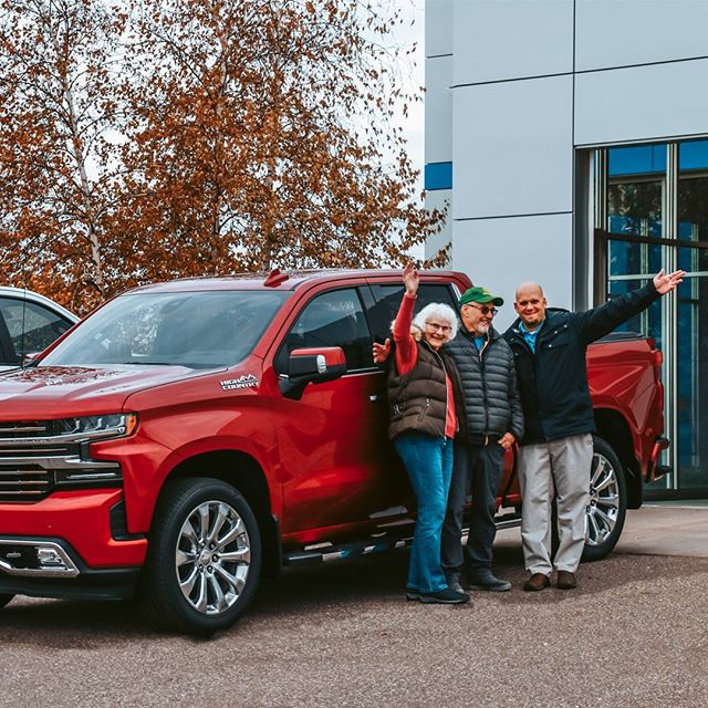 Congratulations to our Sales Consultant, Bryan's, in-laws, Rick &amp; Barb, on their 2019 Chevy Silverado High Country! We hope you love your new ride! .
.
.
#captureec #gochippewafalls #markquartmotors #eauclaire