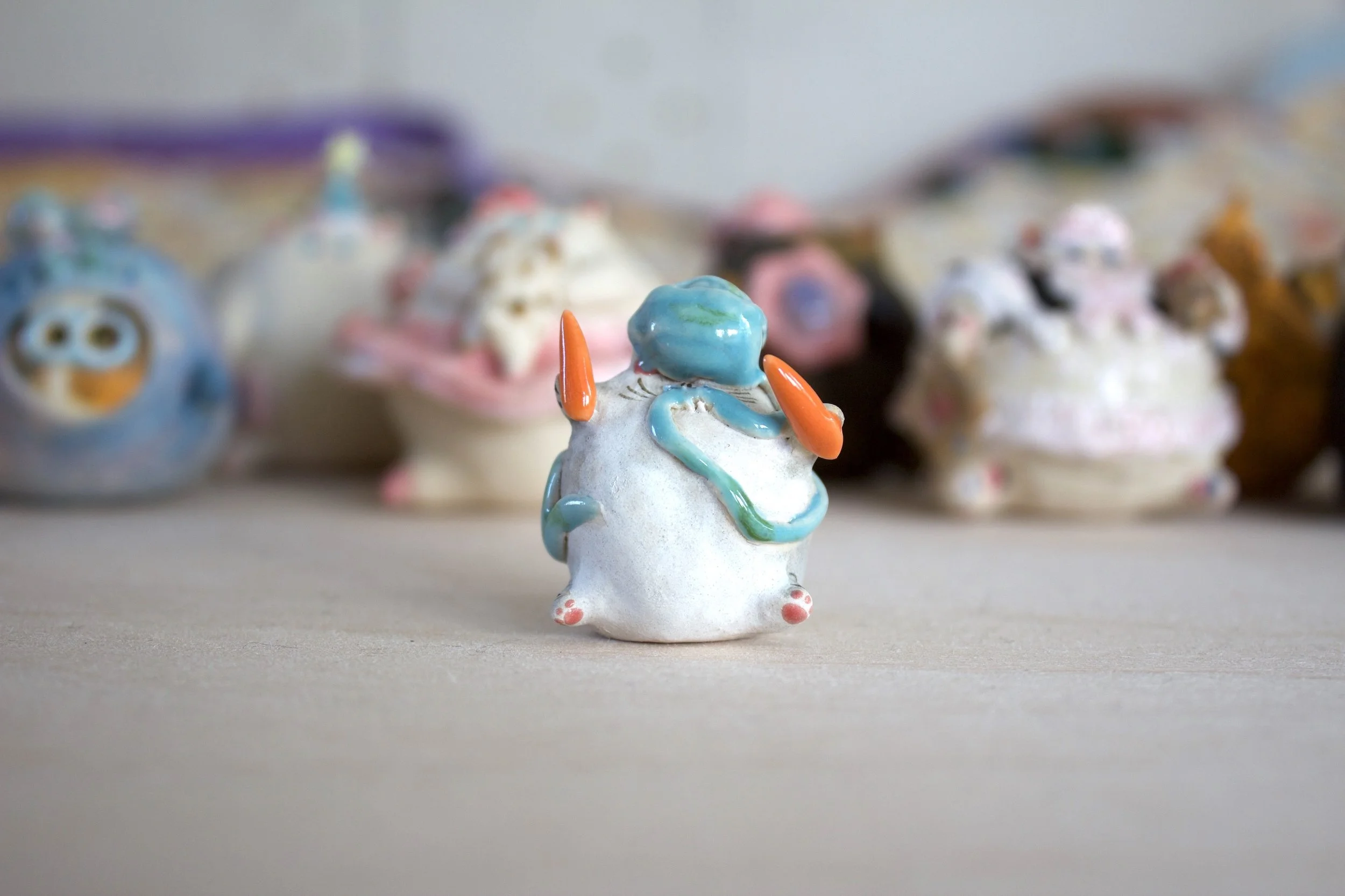 Knitting Warrior Gray Chonky Cat – Handmade Cat Sculpture